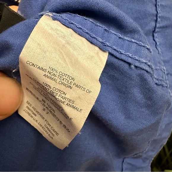 J. Crew blue trench coat women’s size medium - Picture 2 of 7